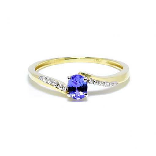 Diamantový prsteň s tanzanitom