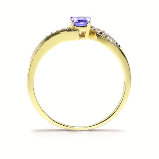 Diamantový prsteň s tanzanitom