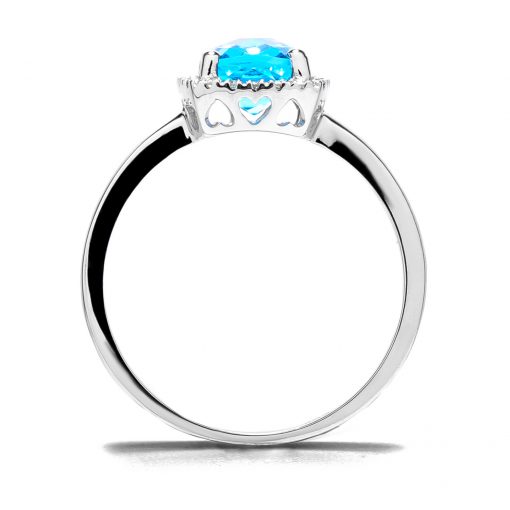 Nádherný diamantový prsteň s topásom