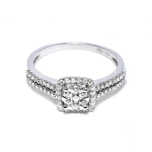 Luxusný diamantový prsteň zlatý