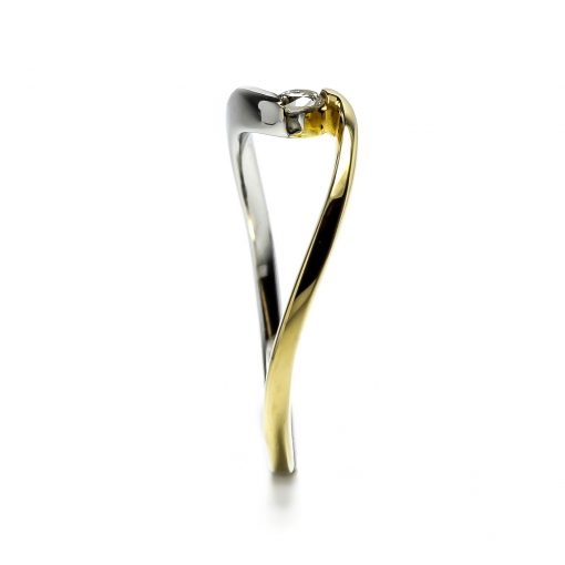Kombinovaný diamantový prsteň