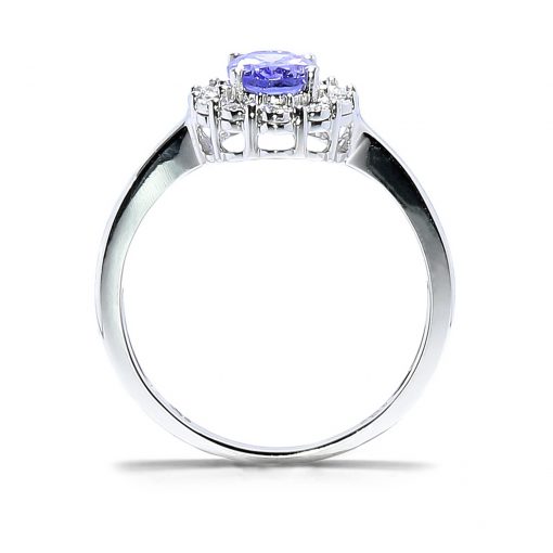 Luxusný diamantový prsteň s tanzanitom