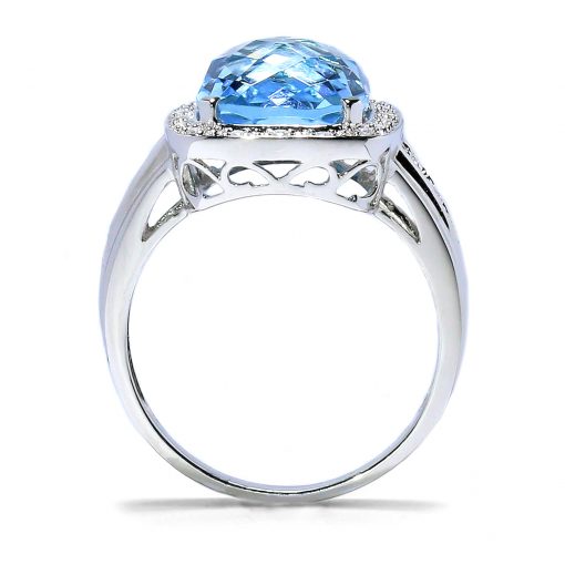 Luxusný diamantový prsteň s Topázom