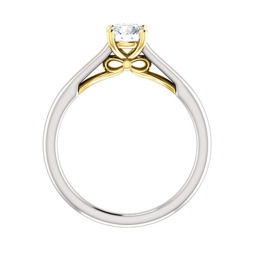 Jedinečný diamantový prsteň z bielo-žltého zlata
