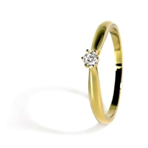 Jemný prsteň s diamantom