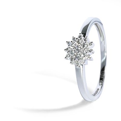Elegantný prsteň s diamantmi