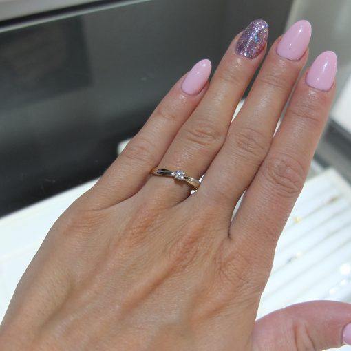 Kombinovaný diamantový prsteň