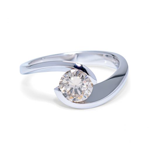 Diamantový prsteň z bieleho zlata 0,83ct
